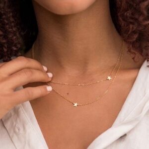 Jennifer Zuener Double Star Necklace - New